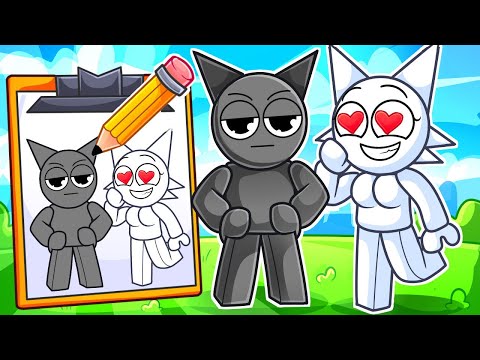 Gray &amp; Wenda SPRUNKI BECOME What THEY DRAW In Roblox! (incredibox)