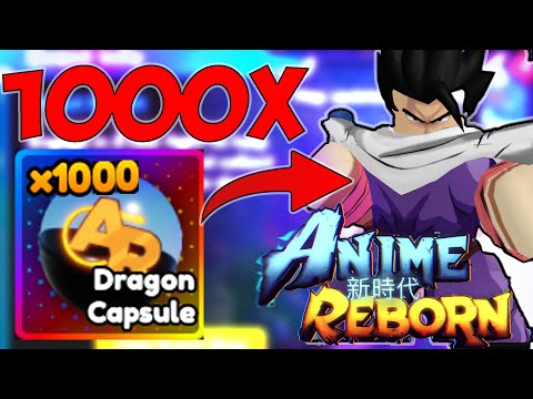 1000x DRAGON CAPSULE OPENING FOR BEAST GOHAN IN ANIME REBORN UPDATE 1