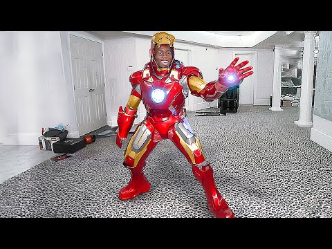Kai Cenat Tries On Real Life Iron Man Suit!