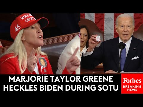 SHOCK MOMENT: Marjorie Taylor Greene Heckles Biden During SOTU—Then He Gaffes About &#039;Lincoln Riley&#039;