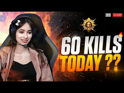 SUNDAY FULL TABAAHI WITH 60 KILLS😱🛑 BGMI LIVE |#bgmilive #pubgmobile #girlgamer #live #bgmi