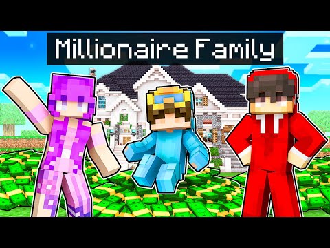 Adopted By A MILLIONAIRE FAMILY In Minecraft!