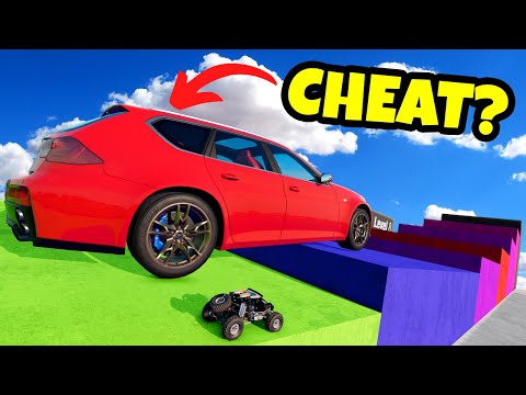 Testing GIANT CHEAT Cars on This IMPOSSIBLE Stair Climb! (BeamNG Drive Mods)