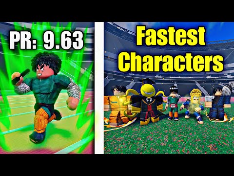 The FASTEST ANIME Characters Takeover Roblox Track &amp; Field