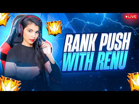 BIZON Queen Is Live😎Free Fire Live With Renu gaming 🩷 Facecam live in free fire 🔥