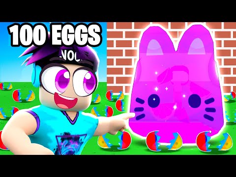 Hatching 1 Titanic Pet in Just 100 Eggs... Pet Sim X