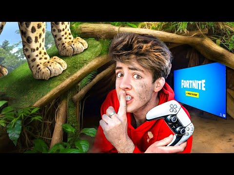 I Built a Hidden Gaming Room in the Forest!