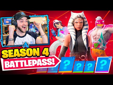 *NEW* Fortnite Chapter 4 SEASON 4 Battle Pass! (SECRET SKIN)