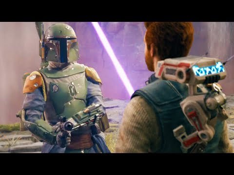 Cal Kestis Meets Boba Fett For The First Time Scene - Star Wars Jedi Survivor 2023