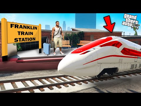 GTA 5 : I Made Franklin Train Station In Front Of Franklin&#039;s House.. (GTA 5 Mods)