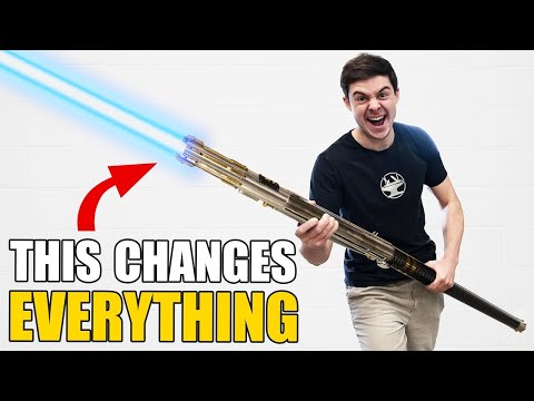 We BUILT a 4000° Lightsaber Staff (IT&#039;S CORDLESS!)