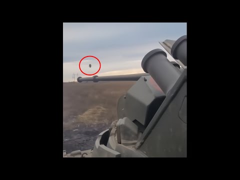 Russian Crew Film Anti Tank Guided Missile Fly Towards Them