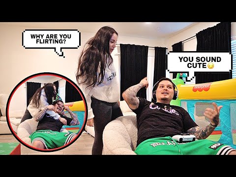 FLIRTING with ANOTHER GIRL on PS5 in FRONT OF MY GF!! *things got physical*