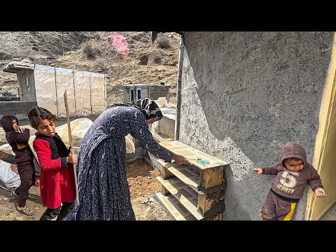 Single Mom Turns Abandoned Farm Bricks into Shoeshelf: Planting Walnut Saplings