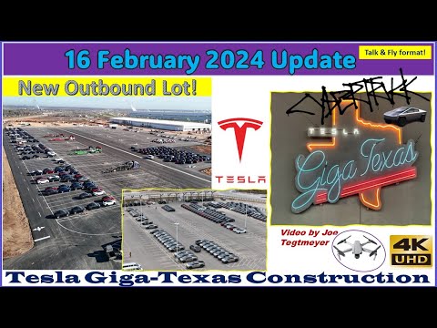 Cybertrucks! Megapack Connected! TKS Paint System Delivery! 16 Feb 2024 Giga Texas Update (07:35AM)