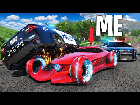 Running from Cops with Futuristic Cars in GTA 5 RP