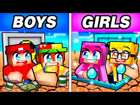 BOYS vs GIRLS DOOMSDAY BUNKER In Minecraft!