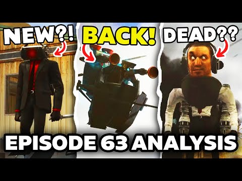 PLUNGER BACK, DARK SPEAKERMAN?! - SKIBIDI TOILET Episode 63 ALL SECRETS &amp; Easter Egg Analysis Theory