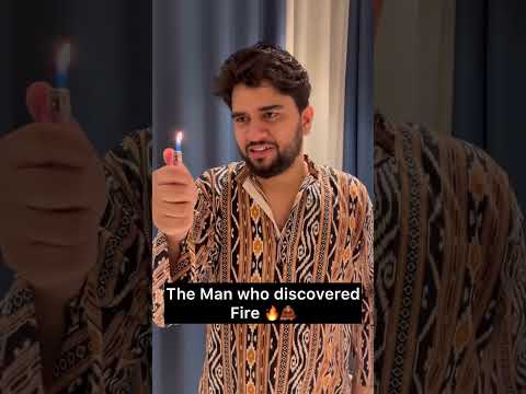 The Man who discovered Fire 🔥🦧 | Sachin Awasthi | #comedy #ytshorts #shorts #evolution #technology