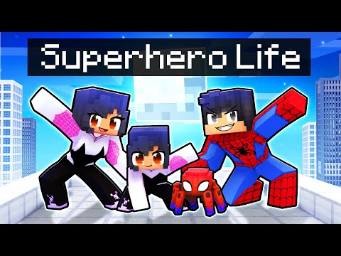 Having a SUPERHERO LIFE in Minecraft!