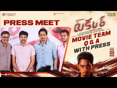 Takkar Movie Team Q &amp; A With Press | Siddharth | Divyansha Kaushik | Karthik G Krish