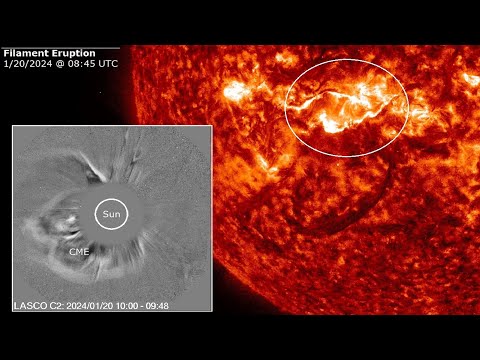 Filament Eruption And CME Headed Toward Earth - Winter Storms Kill Dozens As Arctic Blast Continues