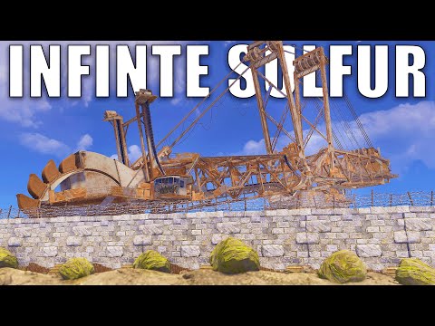 i walled in excavator in rust for infinite sulfur....