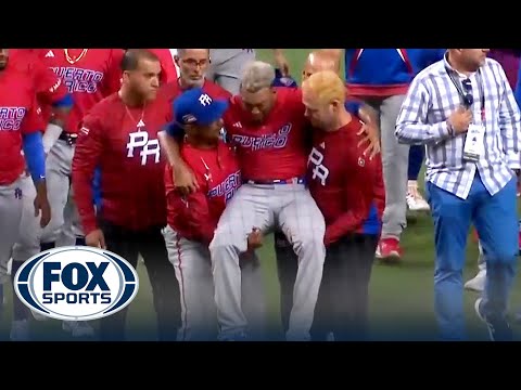 Edwin Díaz suffers apparent leg injury after celebrating Puerto Rico&#039;s victory vs Dominican Republic