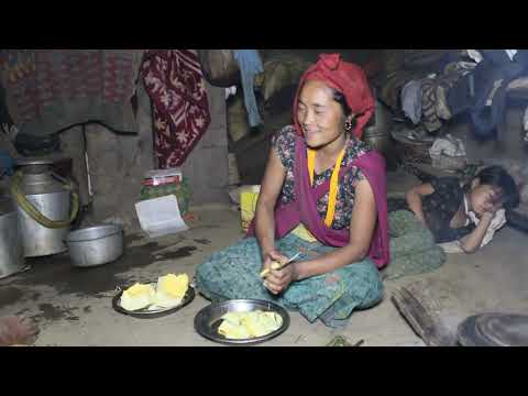 Cooking technology pumpkin curry recipe by mother || Rural life