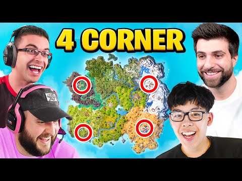 The 4 CORNER CHALLENGE in Fortnite Season 2!