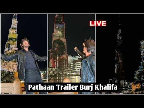 Pathaan Trailer Burj Khalifa live 🔴 Shahrukh khan Dubai Pathaan Big Promotion | Bollywood News