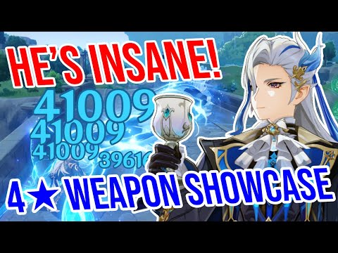 C0 Neuvillette is PURE INSANITY! 4★ Weapon Showcase - Genshin Impact