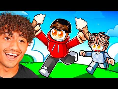 WE STOLE ICE CREAM FROM KIDS IN ROBLOX!
