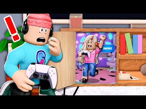 I Built A SECRET GAMING ROOM In My BOYFRIENDS House! (Roblox)