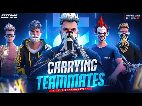 Free Fire Grandmaster Live Rank Push Telugu - Munna Bhai is Live - Telugu Gaming Live #MBG