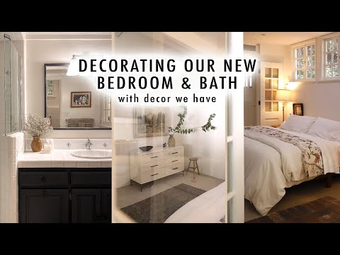 Decorating Our New BEDROOM &amp; BATH (with decor we already have) | XO, MaCenna