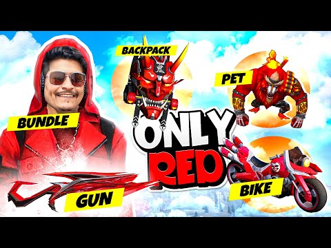 Insane Lvl 🔥 Everything Red ❤️ Only Challenge in Solo Vs Squad 😱 Gyan Gaming - Free Fire Max