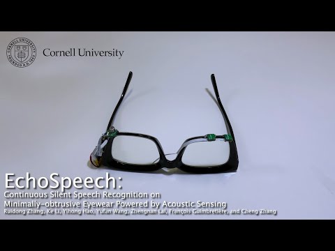 EchoSpeech: AI-equipped eyeglasses can read silent speech