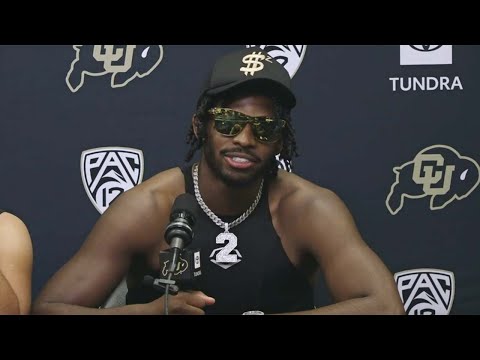 Postgame Interview: Shedeur Sanders and Shilo Sanders after Colorado&#039;s 2OT victory over Colorado St.