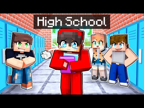 My FIRST Day in HIGH SCHOOL in Minecraft!
