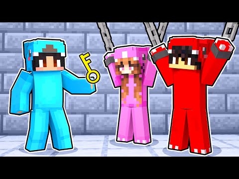 Locking Friends in a 24 HOUR PRISON in Minecraft!