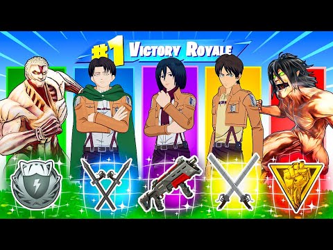 The *RANDOM* ATTACK ON TITAN BOSS Challenge in Fortnite!