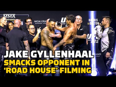 Conor McGregor, Ultra-Jacked Jake Gyllenhaal Film &#039;Road House&#039; Scene After UFC 285 Weigh-Ins