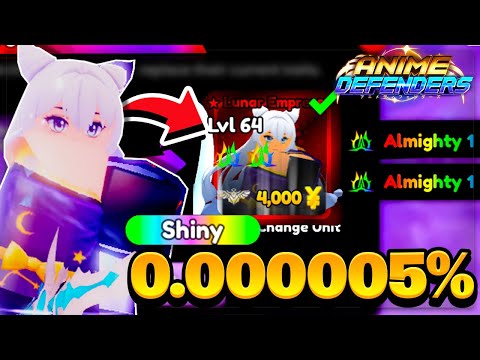 0.00005% CHANCE!! LUCKIEST MOMENTS In Anime Defenders Roblox