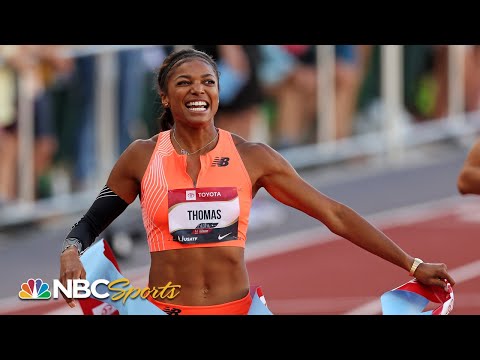 Gabby Thomas speeds past Sha&#039;Carri Richardson in world-leading 200m win at Nationals | NBC Sports