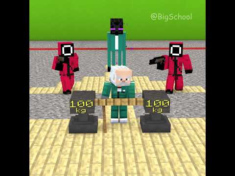 When Enderman Helps Old Man Win The Squid Game | Minecraft Animations
