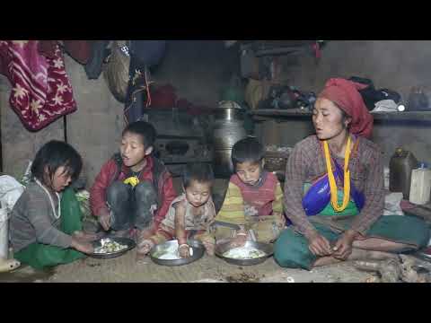 Eating and cooking food by using primitive technology || Village life