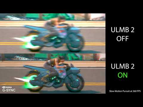 ULMB 2 Off/On Comparison in Slow Motion at 360 FPS