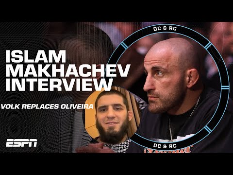Islam Makhachev&#039;s reaction to Alexander Volkanovski replacing Charles Oliveira at UFC 294 | DC &amp; RC