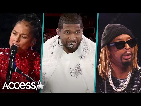 Usher Joined By Alicia Keys, Lil Jon &amp; More For Epic Super Bowl Halftime Show
